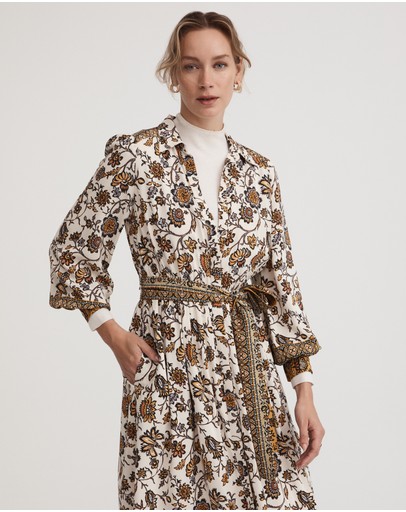 Witchery Border Print Shirt Dress