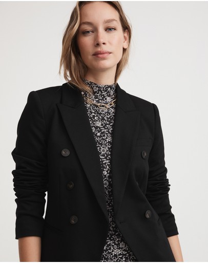 Witchery Ponte Double Breasted Blazer
