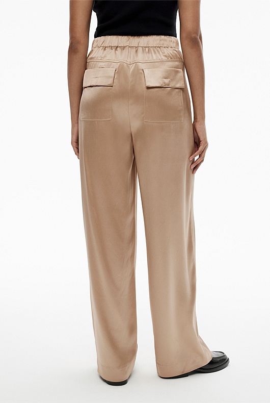 Acetate Blend Pant - Washed Sand