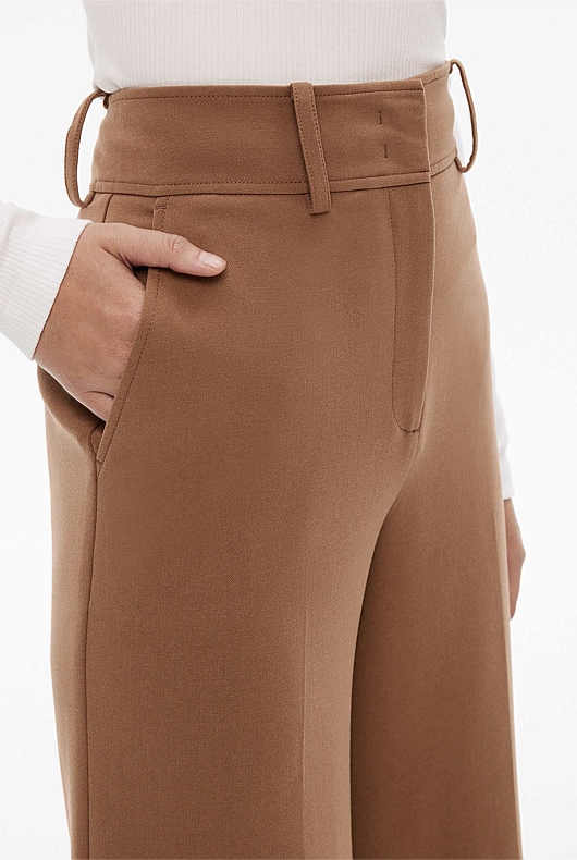 Classic Wide Leg Pant - Camel