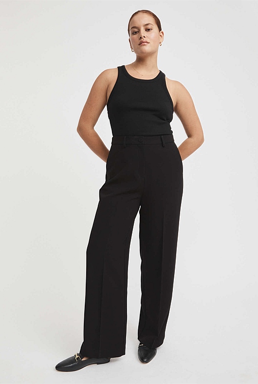 Racer Rib Tank - Black