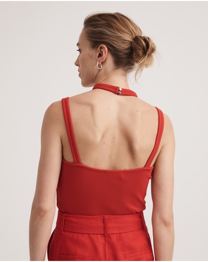 Witchery Cotton Rib Strap Tank