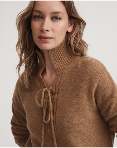 Witchery Tie Neck Knit