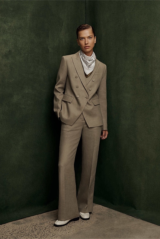 Linen Trouser - Washed Green