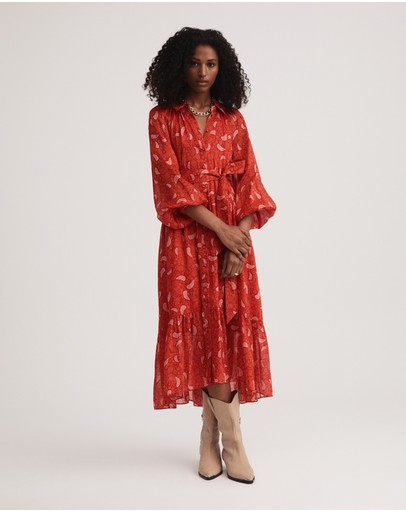 Witchery Linen Silk Trapeze Dress