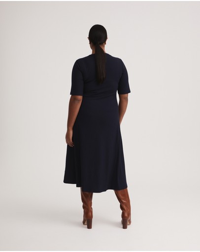 Witchery Rib Scoop Neck Dress