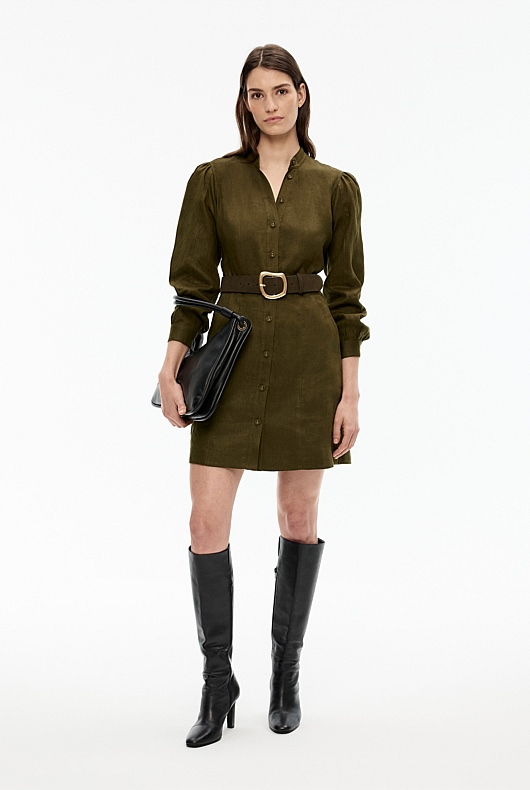 Hemp Utility Dress - Jungle