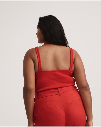 Witchery Cotton Rib Strap Tank