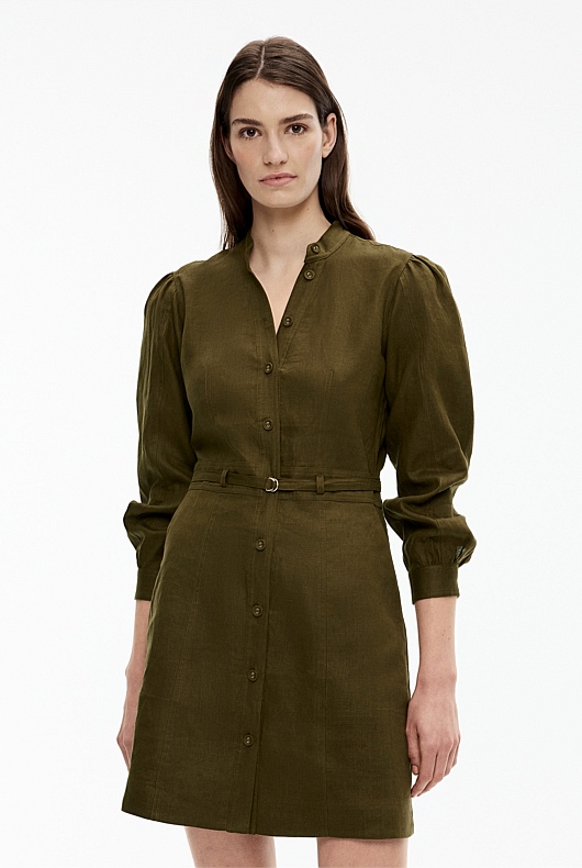 Hemp Utility Dress - Jungle
