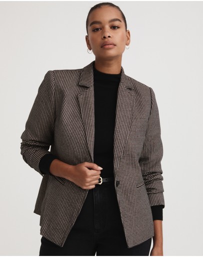 Witchery Check Single Breasted Blazer
