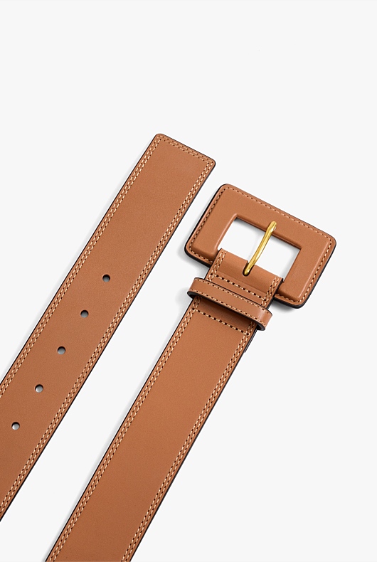 Square Buckle Belt - Faded Terracotta