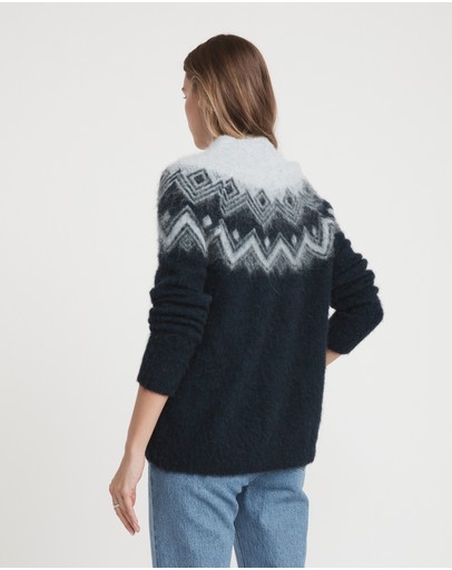 Witchery Intarsia Brush Knit
