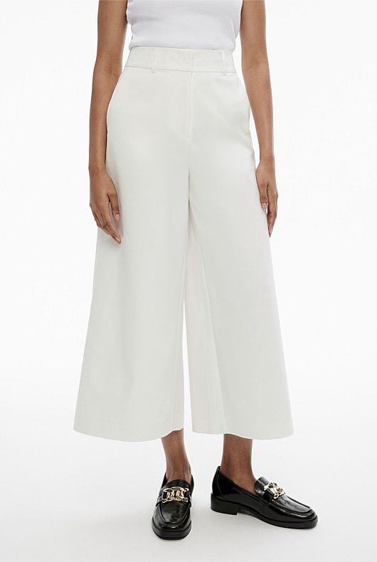 Structured Culotte - Chalk