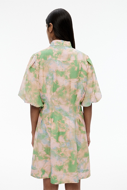 Soft Focus Print Dress - Aura Print