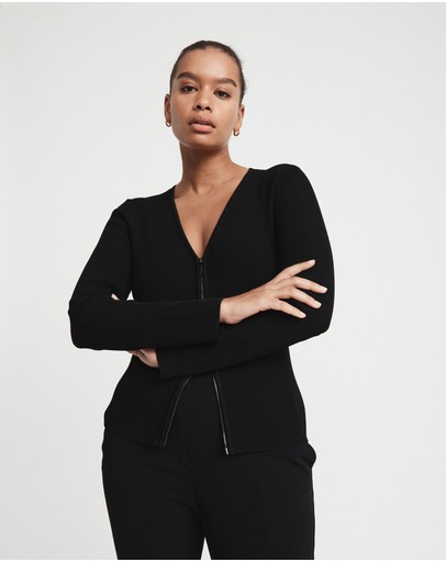 Witchery Zip Crepe Knit