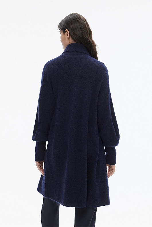 Mohair Knit Cardigan - Regatta Blue