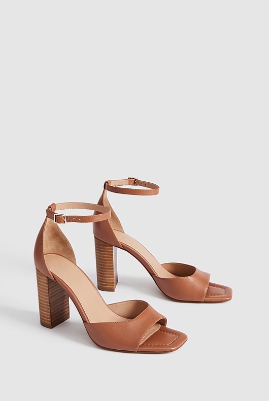 Suki Leather Heel - Autumn Brown