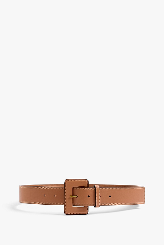 Square Buckle Belt - Faded Terracotta