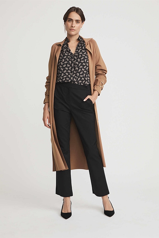 High Rise Slim Pant - Black