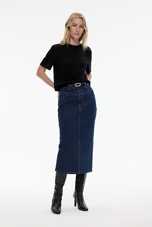 Cotton Crop Short Sleeve Tee - Black