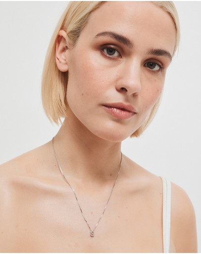 Witchery Sterling Silver Initial Necklace