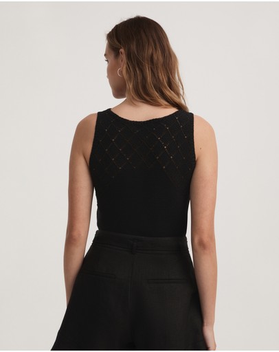 Witchery Crochet Knit Tank