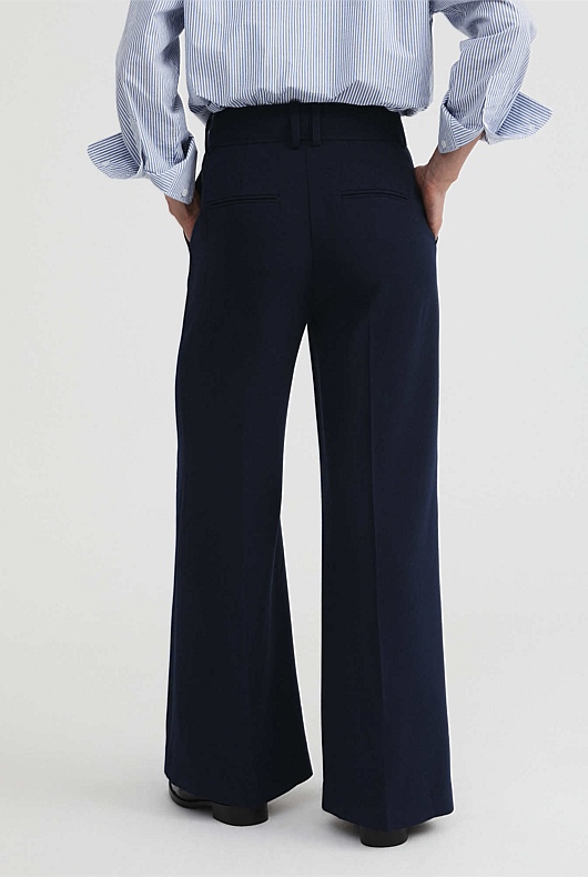 Classic Wide Leg Pant - Blue Night