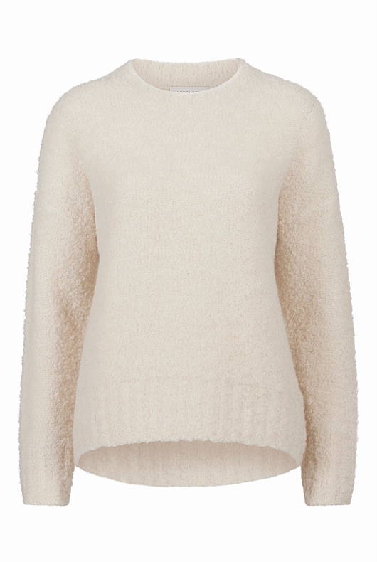 Boucle Crew Neck Knit - Cream