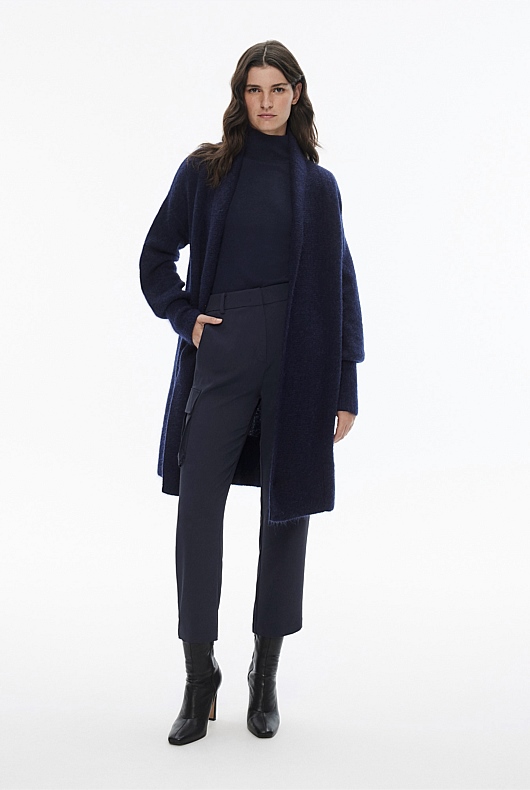 Mohair Knit Cardigan - Regatta Blue