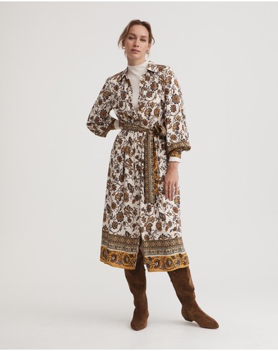 Witchery Border Print Shirt Dress