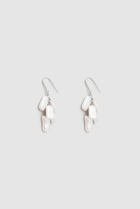 Freshwater Pearl Drop Earring - Silver