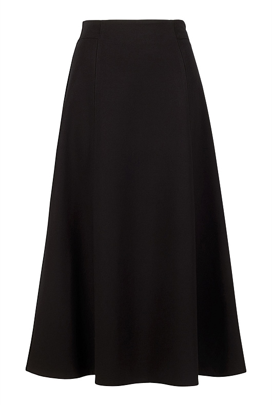 Ponte Long Line Skirt - Black