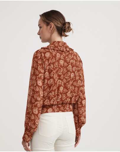 Witchery Folk Floral Blouse