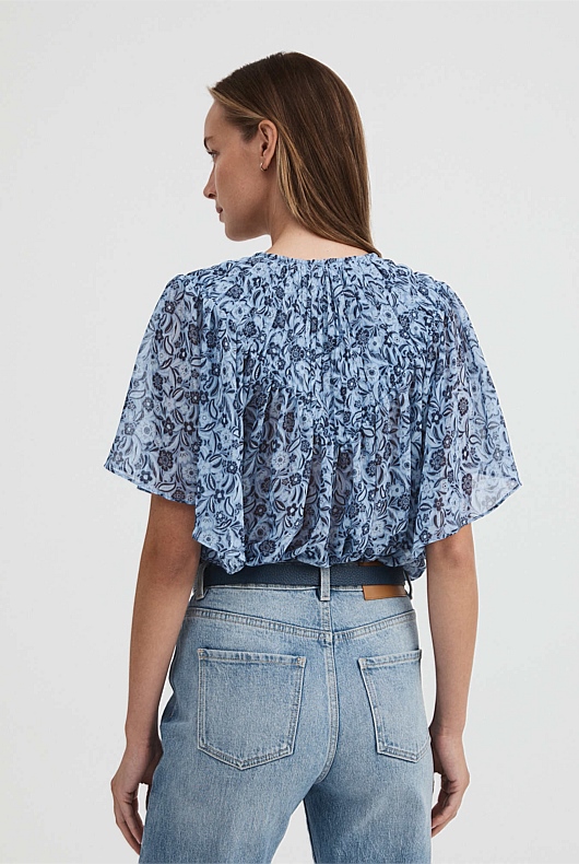Ditsy Daisy Print Blouse - Airlie