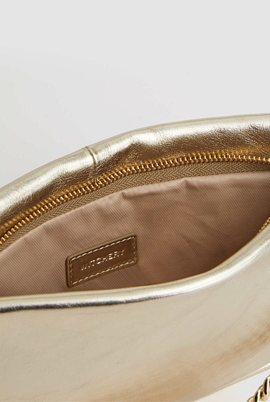 Metallic Leather Sling - Gold