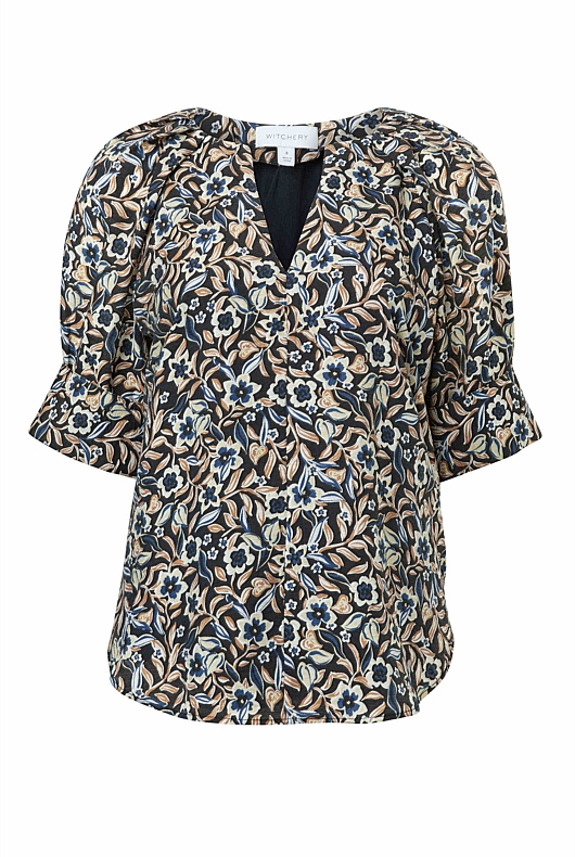 Midnight Floral Blouse - Black Floral