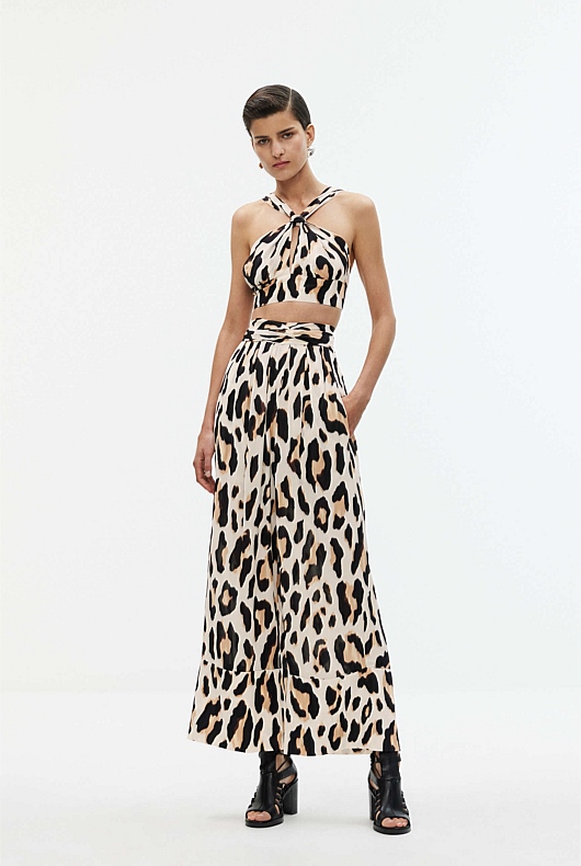 Minnelli Scarf Top - Tan