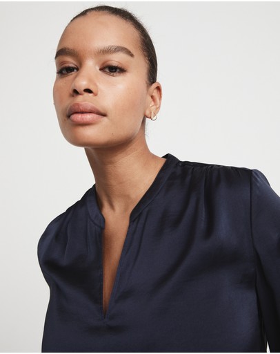 Witchery Boho Split Neck Blouse