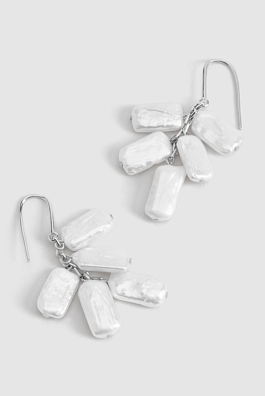 Freshwater Pearl Drop Earring - Silver