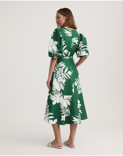 Witchery Green Tropical Ln Dress