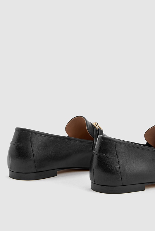 Snaffle Leather Loafer - Black