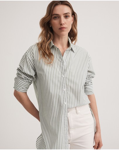 Witchery Stripe Cotton Shirt
