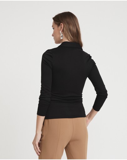 Witchery Button Front Gathered Top