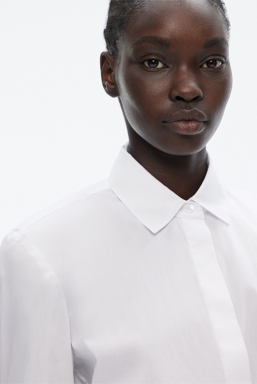 Cotton Wrap Shirt - Pure White