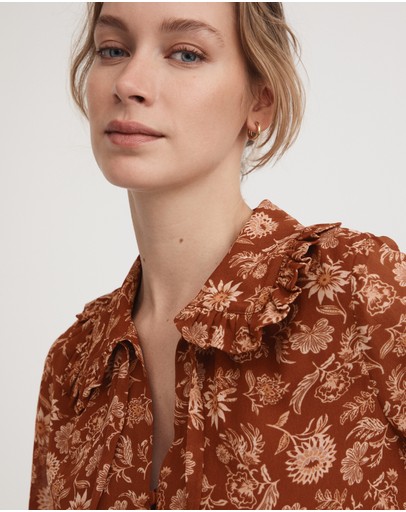 Witchery Folk Floral Blouse