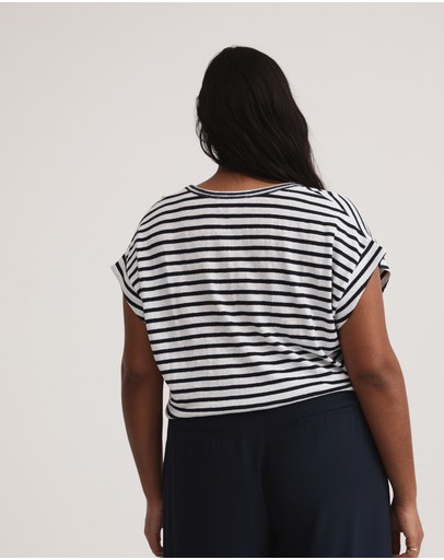 Witchery Linen V Neck Tee