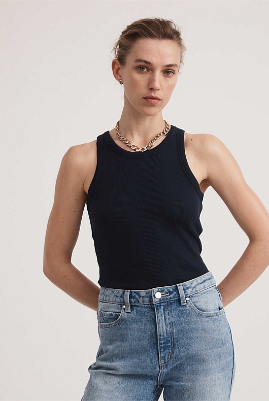 Racer Rib Tank - Regatta Blue