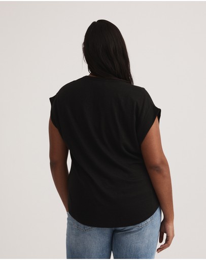 Witchery Linen V Neck Tee