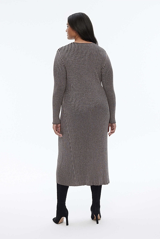 Lurex Knit Dress - Black