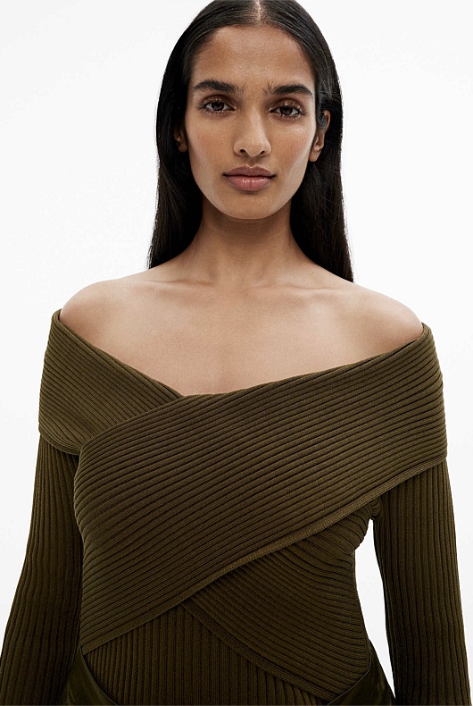 Wrap Front Knit - Jungle